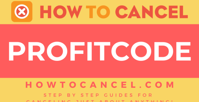How to cancel Profitcode