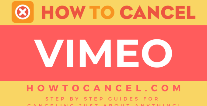 How to cancel Vimeo