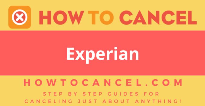 How to cancel Experian