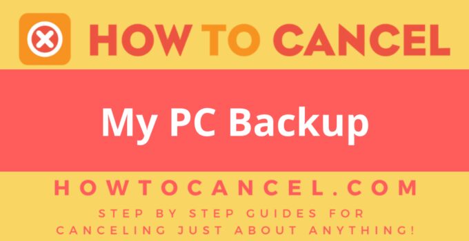 How to cancel My PC Backup