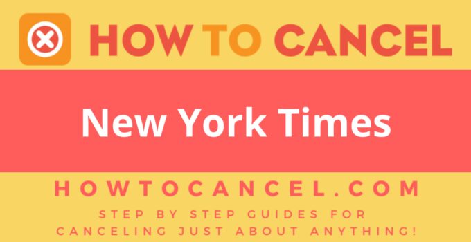 How to cancel New York Times