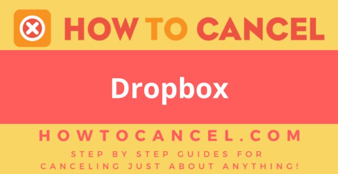 How to cancel Dropbox