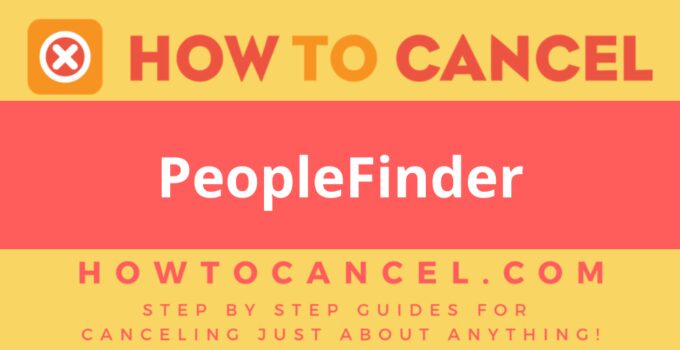 How to cancel PeopleFinder