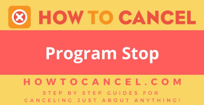 How to cancel Program Stop