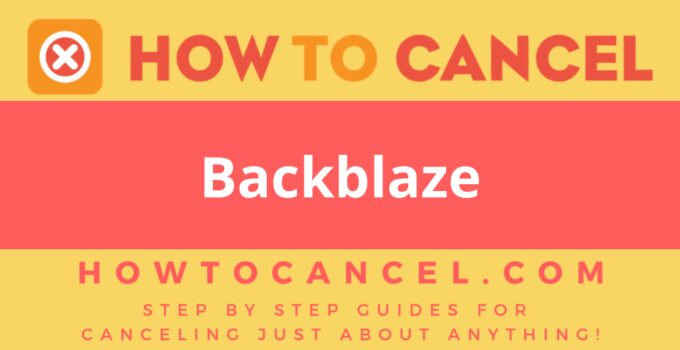 How to cancel Backblaze