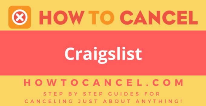 How to cancel Craigslist