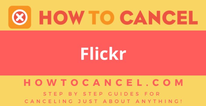 How to cancel Flickr