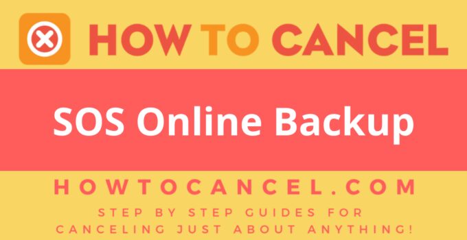 How to Cancel SOS Online Backup