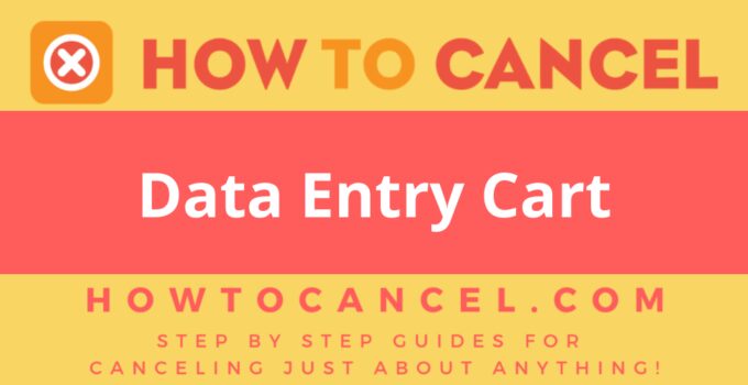 How to Cancel Data Entry Cart