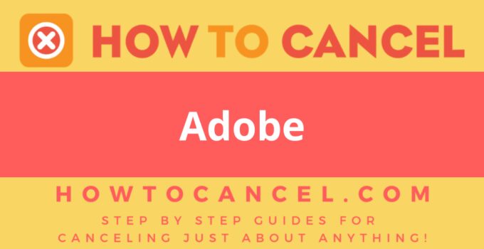 How to cancel Adobe