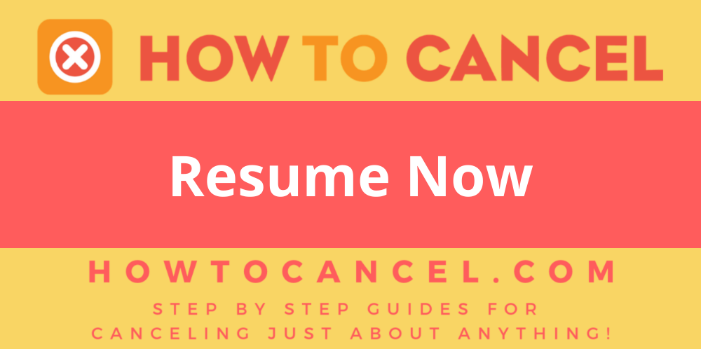 how to cancel resume now