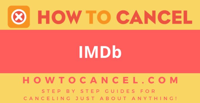 How to Cancel IMDb