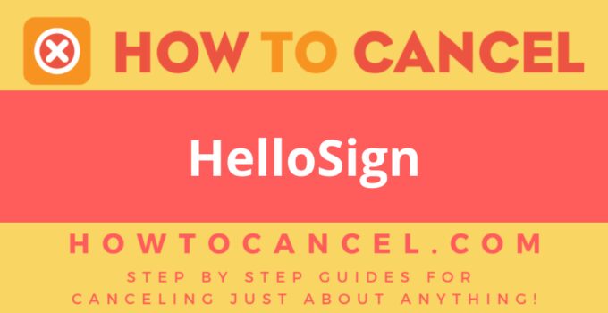 How to Cancel HelloSign