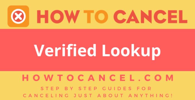 How to Cancel Verified Lookup