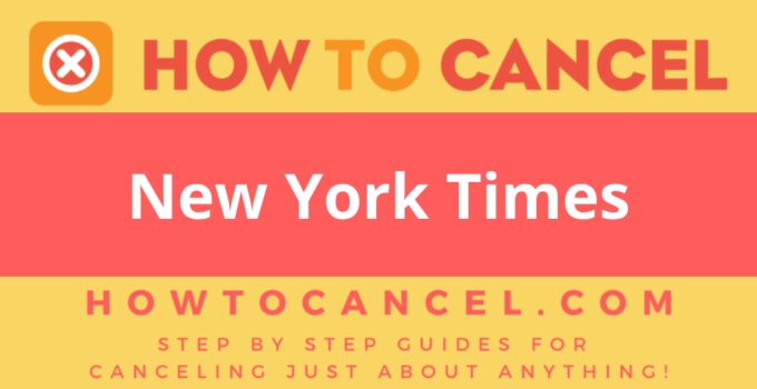 How to Cancel New York Times