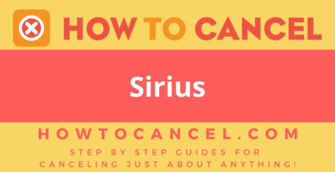 How to Cancel Sirius How to Cancel Sirius